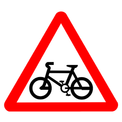 Bicycles Crossing Ahead
