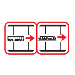Bus Or Tram Route In A Single Loop