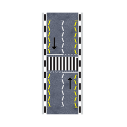 Pedestrian Crossing On A Single Carriageway