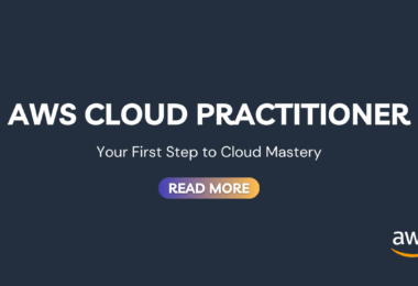A graphic representing the AWS Cloud Practitioner certification