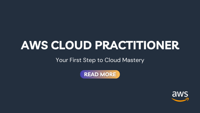 A graphic representing the AWS Cloud Practitioner certification