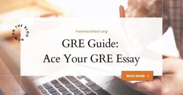 Close-up of a student focused on typing a well-structured GRE Analytical Writing essay on a laptop.