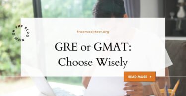 Student thoughtfully comparing GRE and GMAT Focus Edition exam options for MBA or other graduate school applications in 2025.
