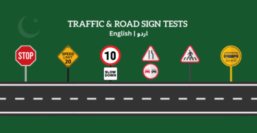 Banner image showing different types of traffic signs